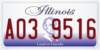 IL license plate A039516
