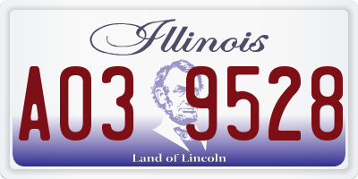 IL license plate A039528