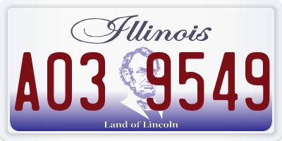 IL license plate A039549