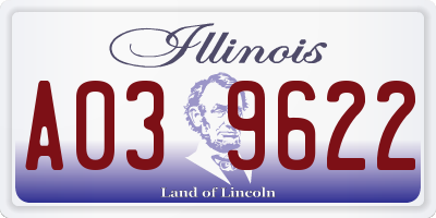 IL license plate A039622