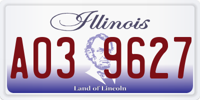 IL license plate A039627