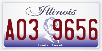 IL license plate A039656