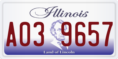 IL license plate A039657