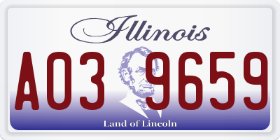 IL license plate A039659