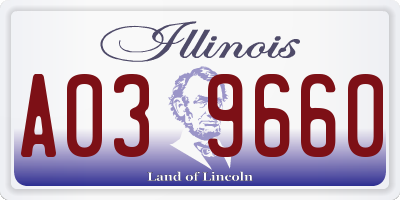 IL license plate A039660