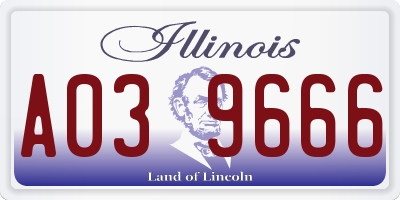 IL license plate A039666