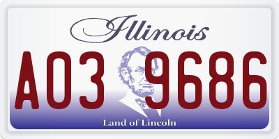 IL license plate A039686