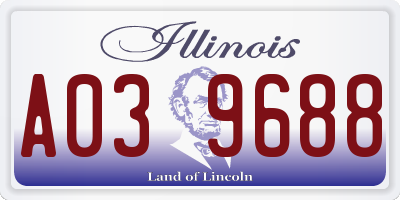 IL license plate A039688
