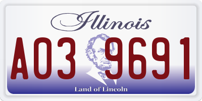 IL license plate A039691