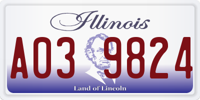 IL license plate A039824