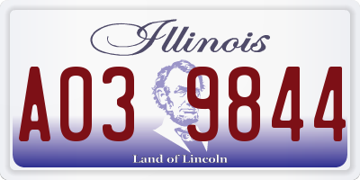 IL license plate A039844