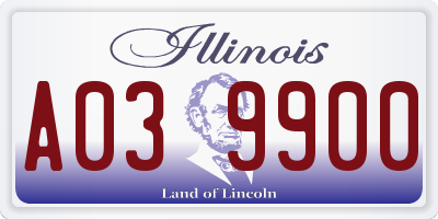 IL license plate A039900