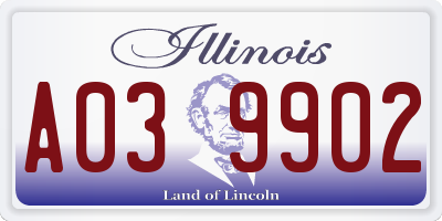 IL license plate A039902