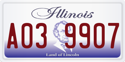 IL license plate A039907