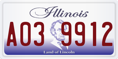 IL license plate A039912