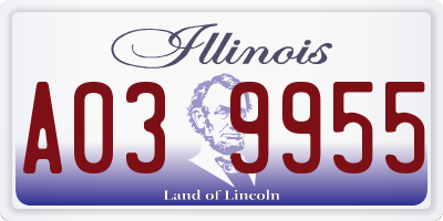 IL license plate A039955