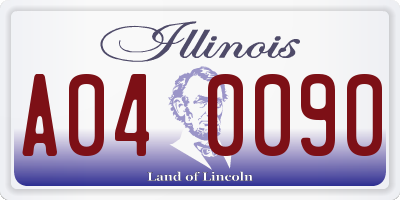 IL license plate A040090