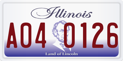 IL license plate A040126