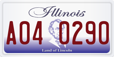 IL license plate A040290
