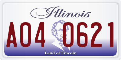 IL license plate A040621