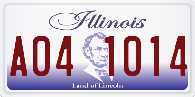 IL license plate A041014