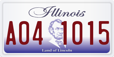 IL license plate A041015