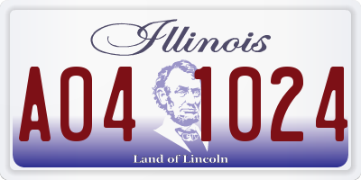 IL license plate A041024