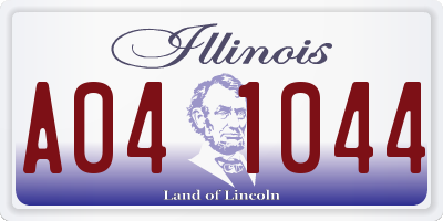 IL license plate A041044