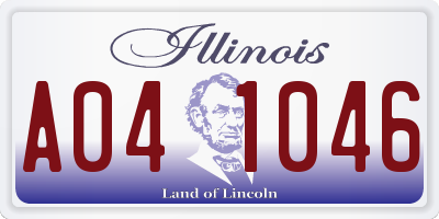 IL license plate A041046