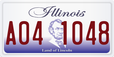 IL license plate A041048