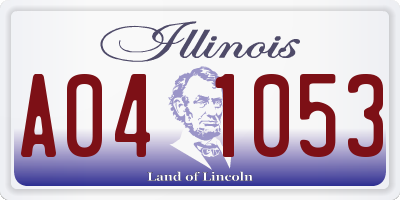 IL license plate A041053