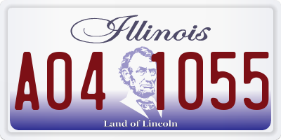IL license plate A041055