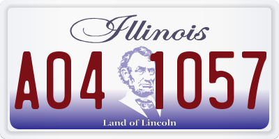 IL license plate A041057