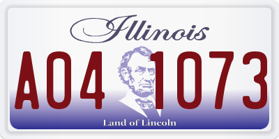 IL license plate A041073