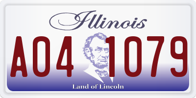 IL license plate A041079
