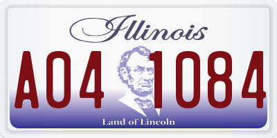 IL license plate A041084