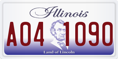 IL license plate A041090