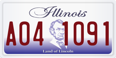 IL license plate A041091