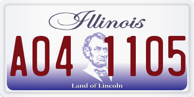 IL license plate A041105