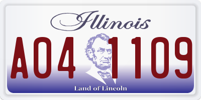 IL license plate A041109
