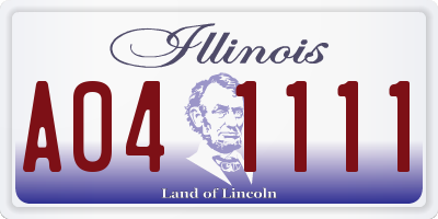 IL license plate A041111