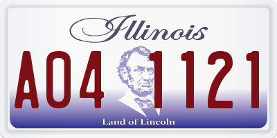 IL license plate A041121