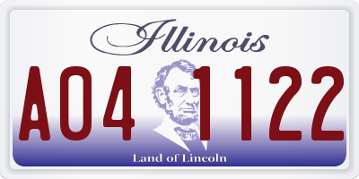 IL license plate A041122