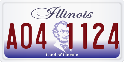 IL license plate A041124