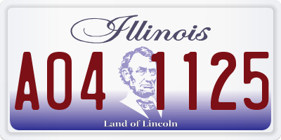 IL license plate A041125