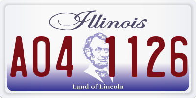 IL license plate A041126