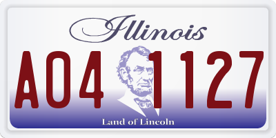 IL license plate A041127