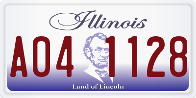 IL license plate A041128