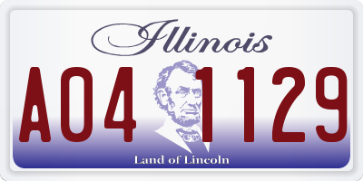 IL license plate A041129