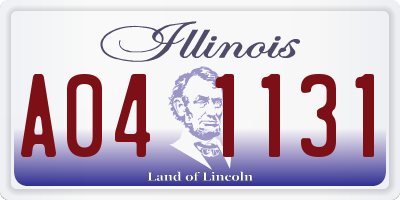 IL license plate A041131